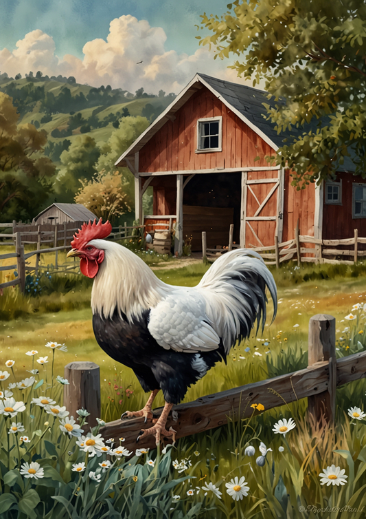 Rice Paper For Decoupage Rooster Full Cat. No. 5683