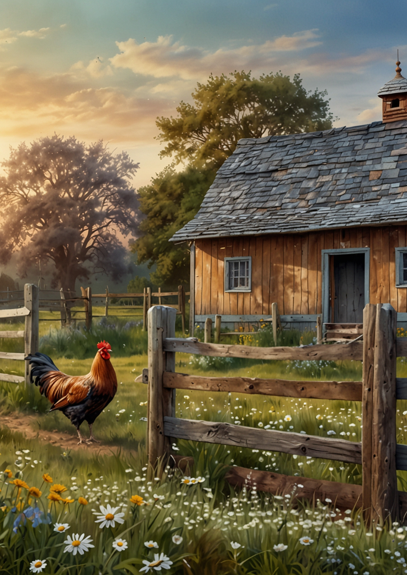 Rice Paper For Decoupage Rooster Full Cat. No. 5684