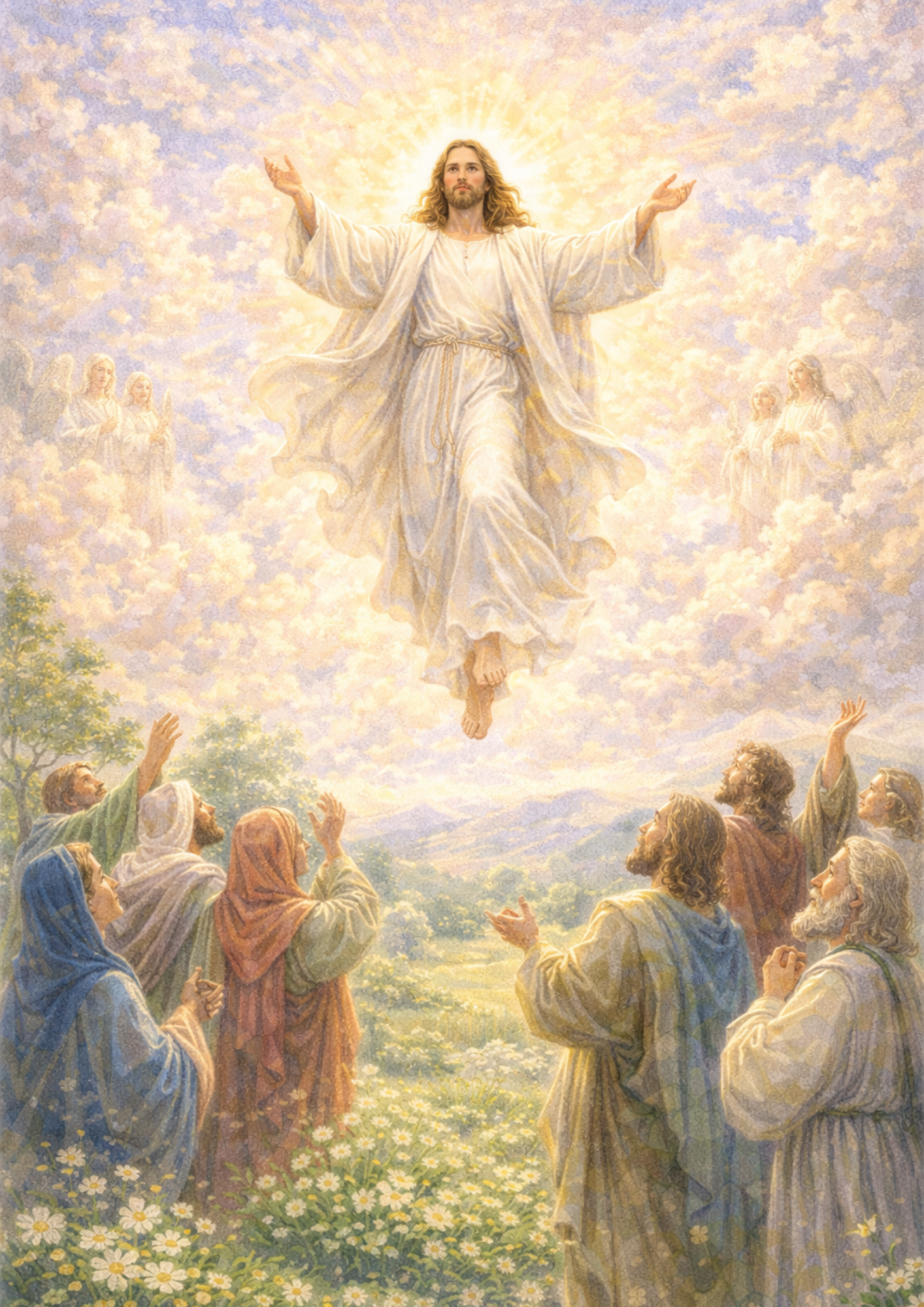 Rice Paper For Decoupage Assumption of Jesus Full Cat. No. 5711