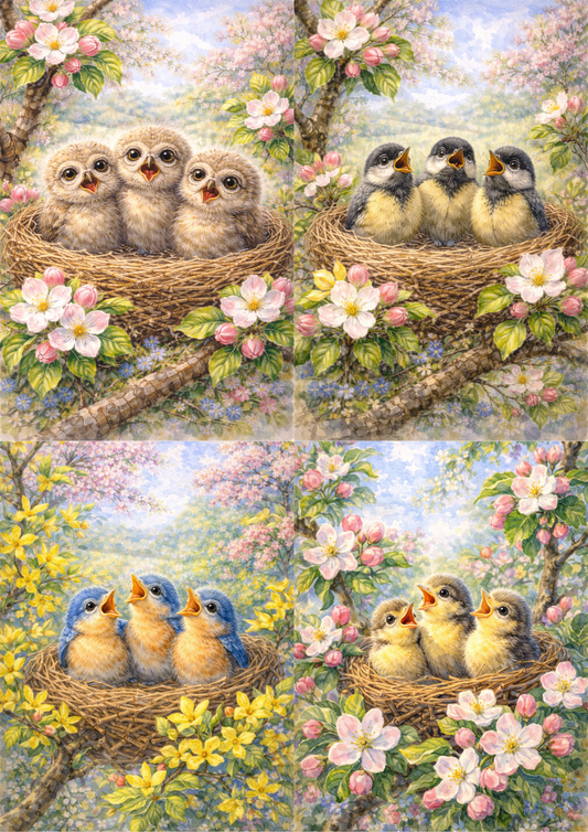 Reispapier für Decoupage, Blumenhintergrund, vollständig, Kat. Nr. 4809