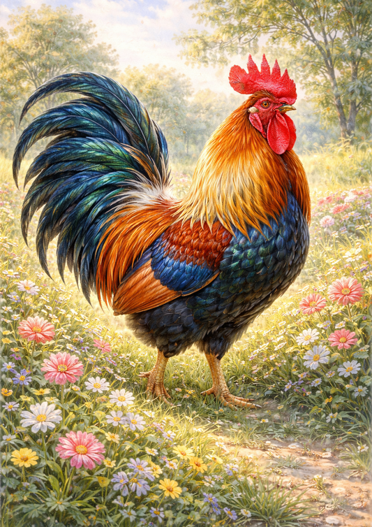 Rice Paper For Decoupage Rooster Full Cat. No. 5715