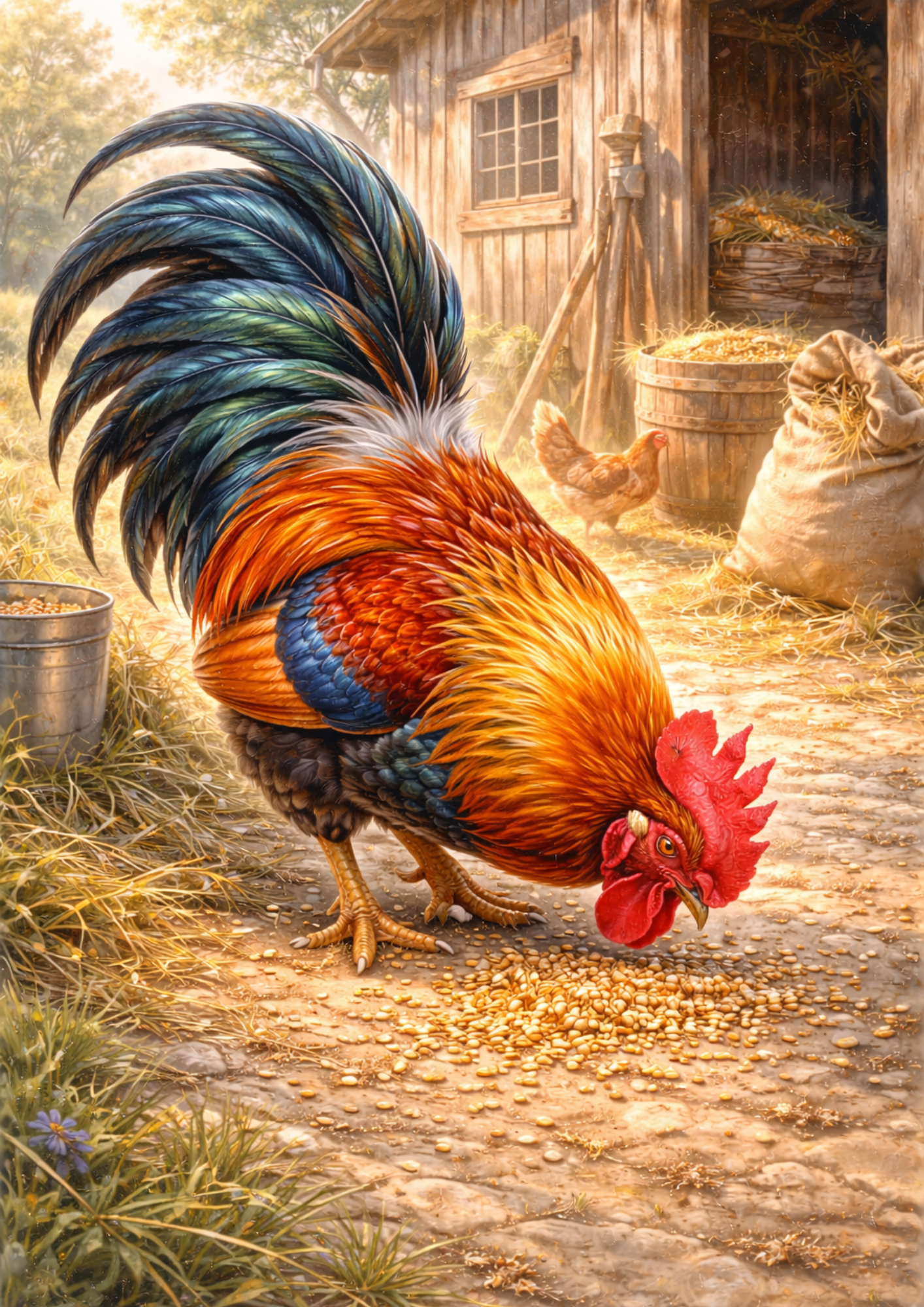 Rice Paper For Decoupage Rooster Full Cat. No. 5717