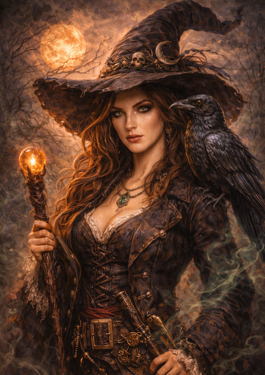 Rice Paper For Decoupage Witch Full Cat. No. 5732