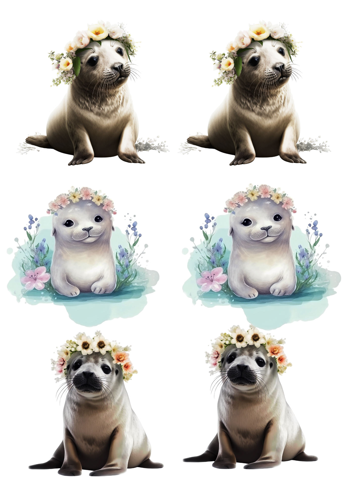 Rice Paper For Decoupage Seal In Wreath Collage Cat. No. 5751