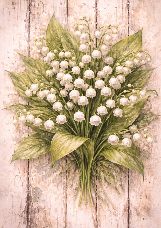 Rice Paper For Decoupage Lilies of the Valley Full Cat. No. 5758