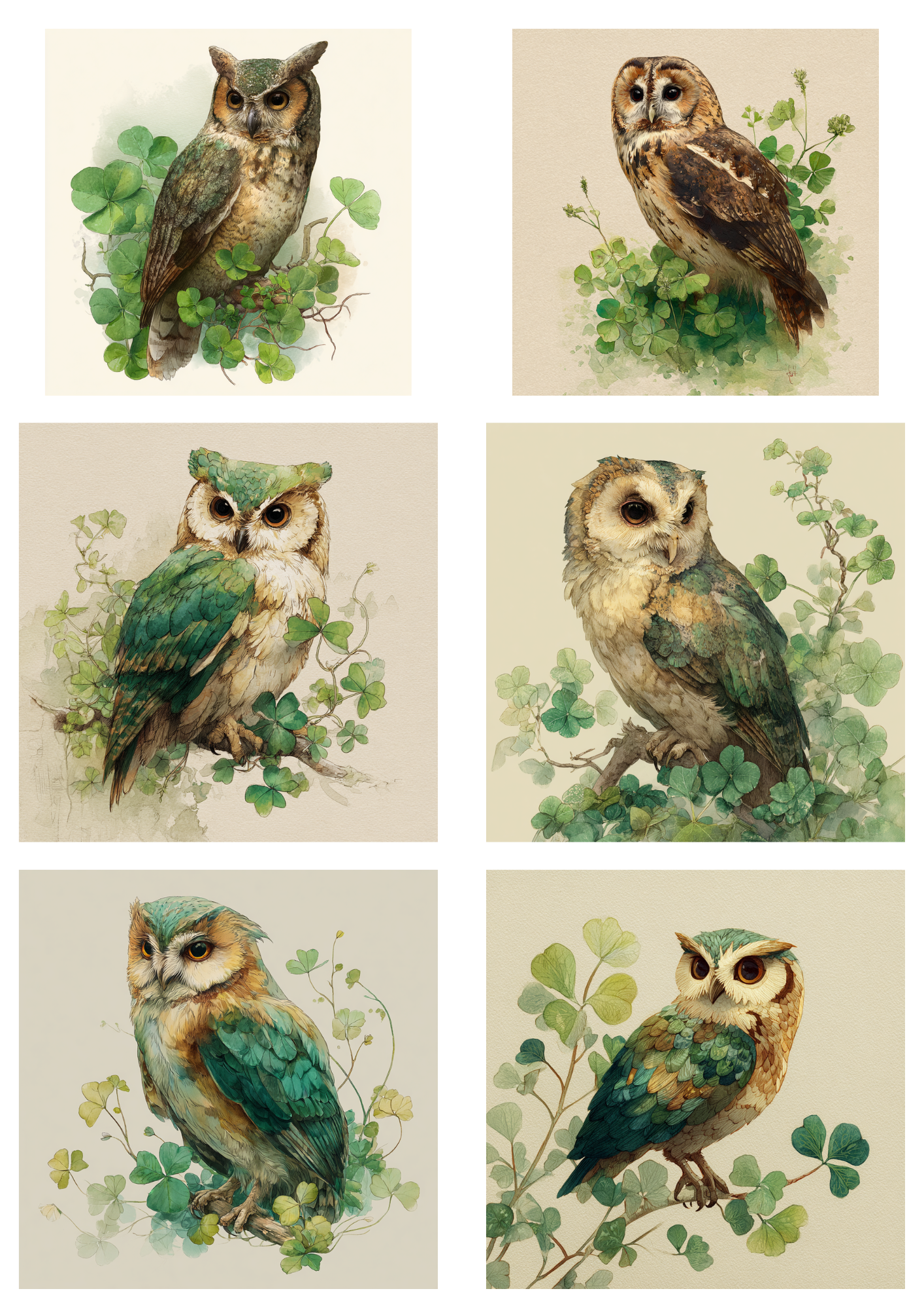 Rice Paper For Decoupage Owl Collage Cat. No. 8321