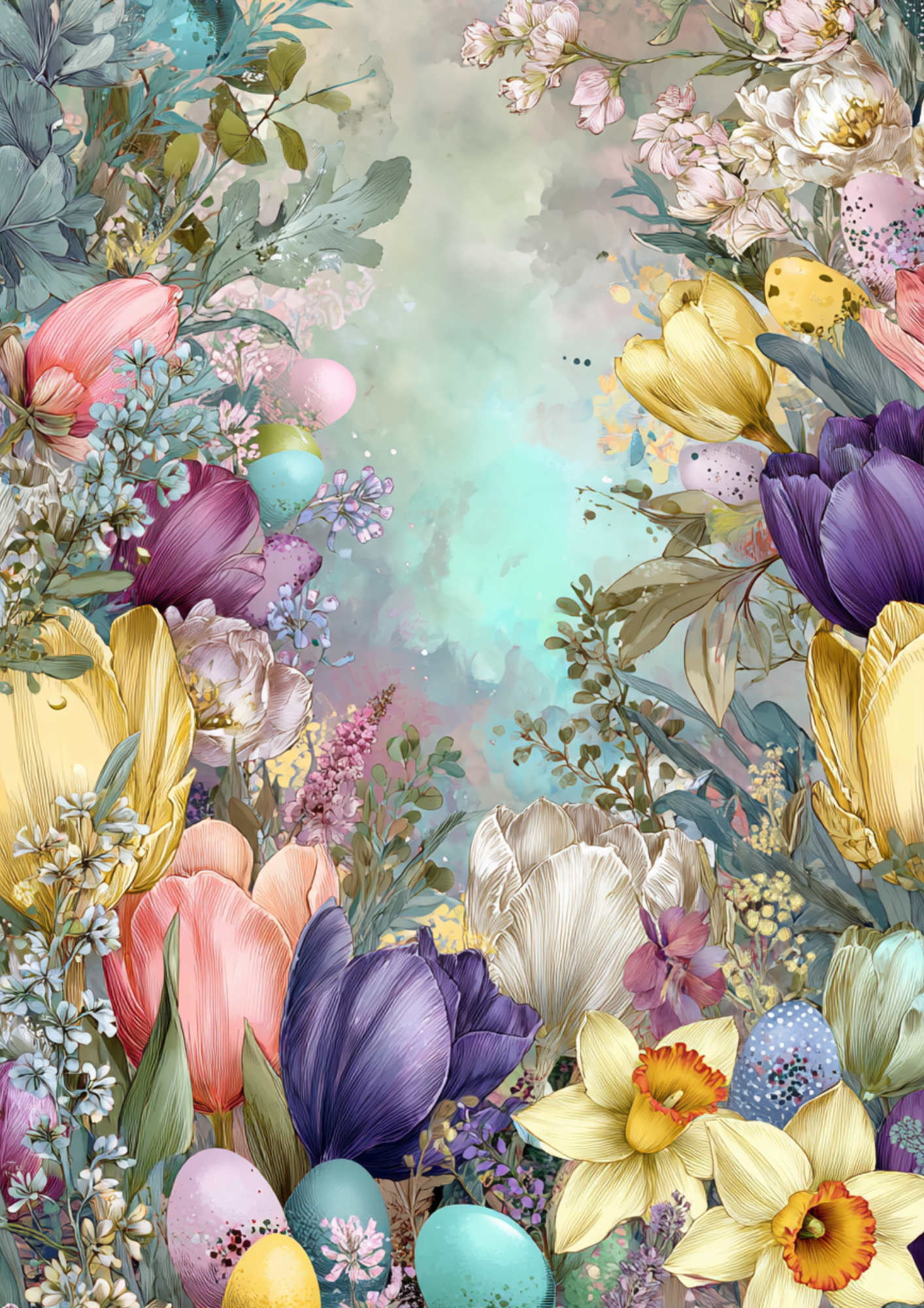 Rice Paper for Decoupage Spring Floral Background Full Cat. No. 8324 ...