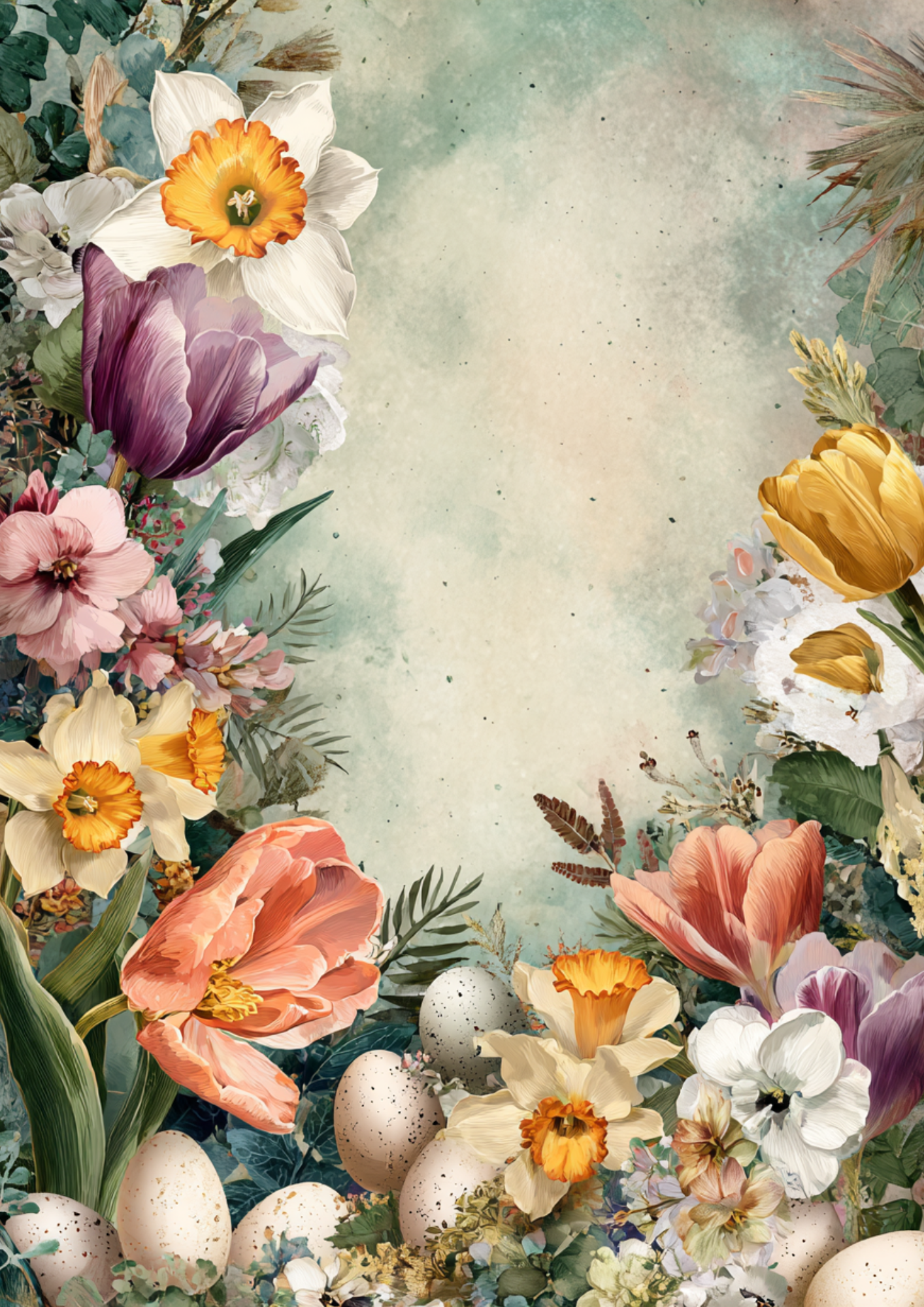 Rice Paper for Decoupage Spring Floral Background Full Cat. No. 8326