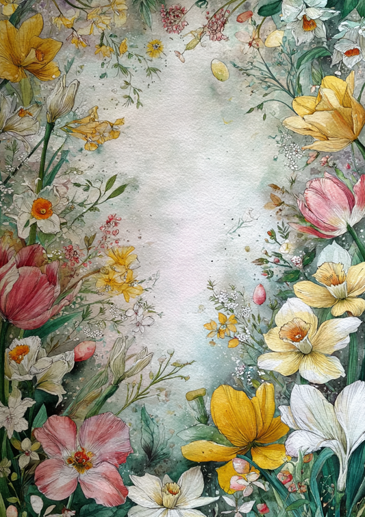 Rice Paper for Decoupage Spring Floral Background Full Cat. No. 8327