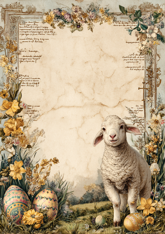 Rice Paper For Decoupage Easter Journaling Page Full Cat. No. 8328