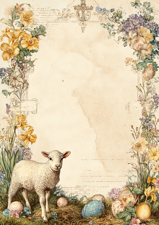 Rice Paper For Decoupage Easter Journaling Page Full Cat. No. 8329