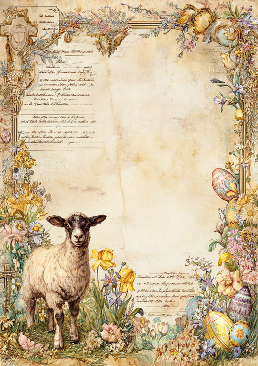 Rice Paper For Decoupage Easter Journaling Page Full Cat. No. 8330