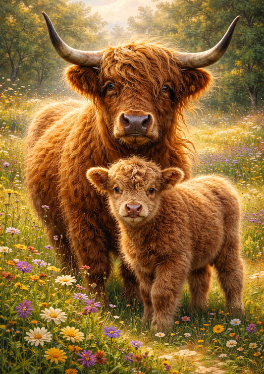 Rice Paper For Decoupage Highland Cows Full Cat. No. 8336