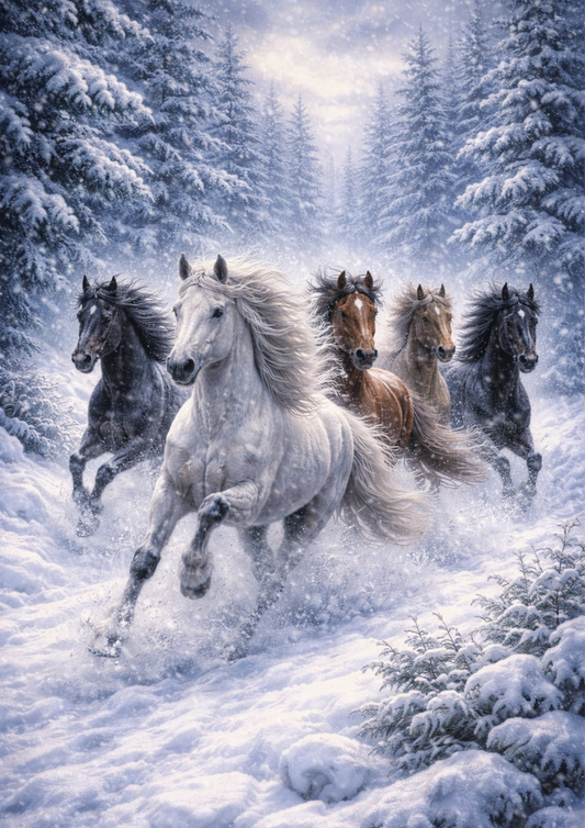 Rice Paper For Decoupage Herd of Horses Full Cat. No. 8360