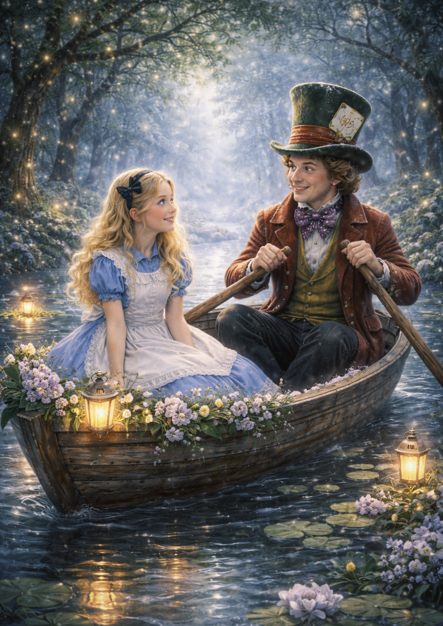 Rice Paper For Decoupage Alice in Wonderland and the Mad Hatter Full Cat. No. 8369