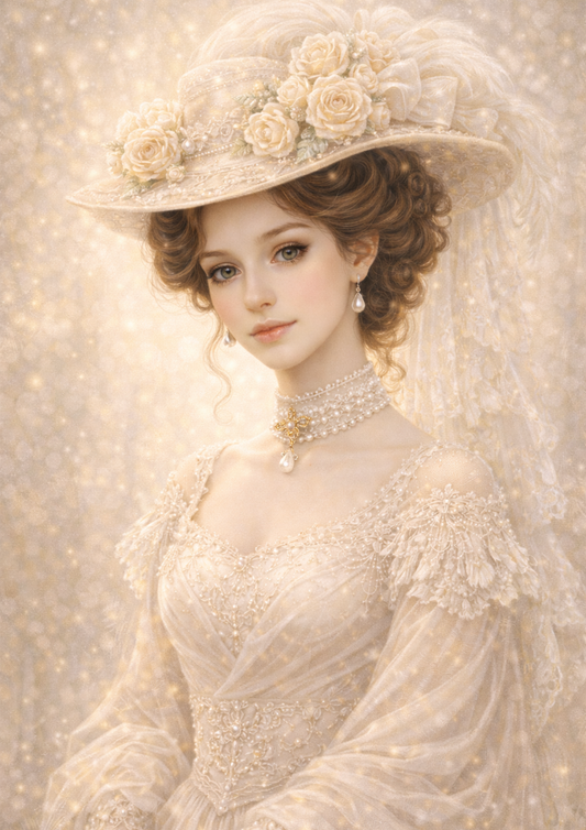 Rice Paper For Decoupage Woman In Hat Full Cat. No. 8375