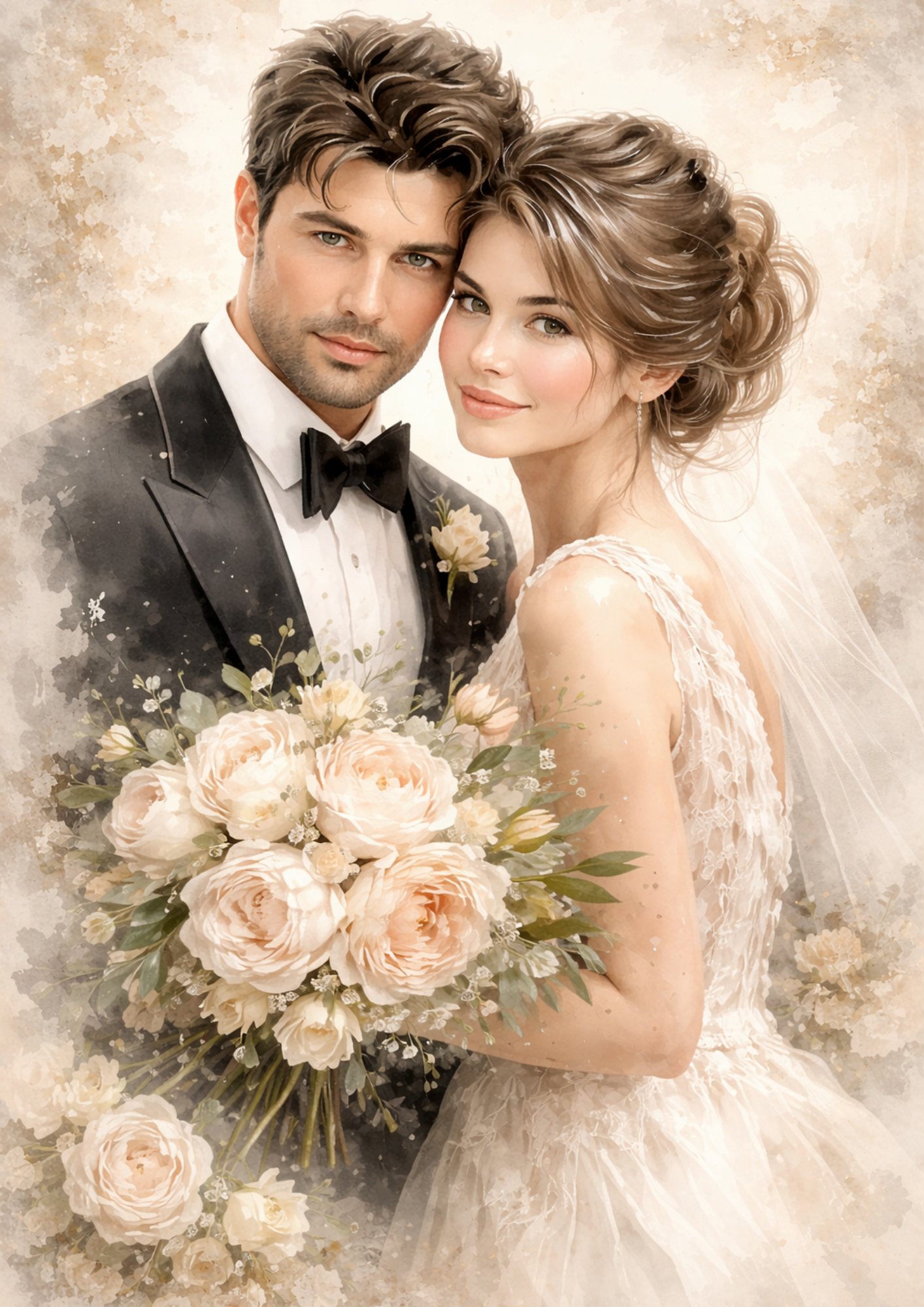 Rice Paper For Decoupage Young Married Couple Full Cat. No. 8459