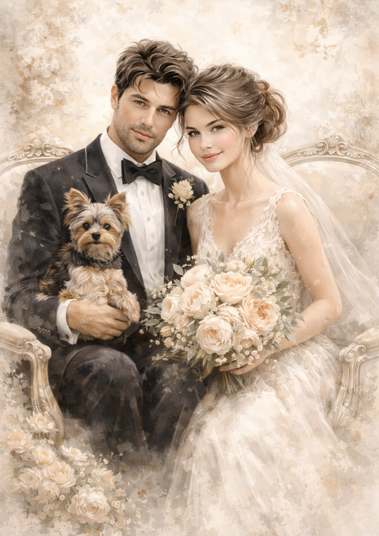 Rice Paper For Decoupage Young Married Couple Full Cat. No. 8460