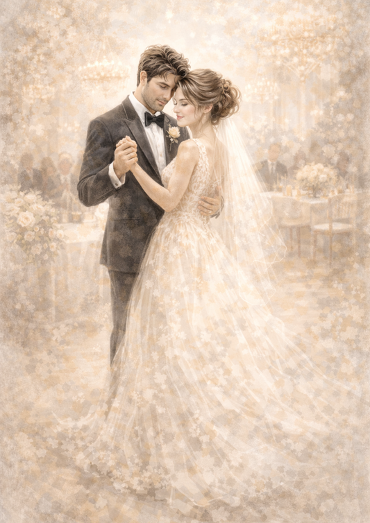 Rice Paper For Decoupage Young Married Couple Full Cat. No. 8466