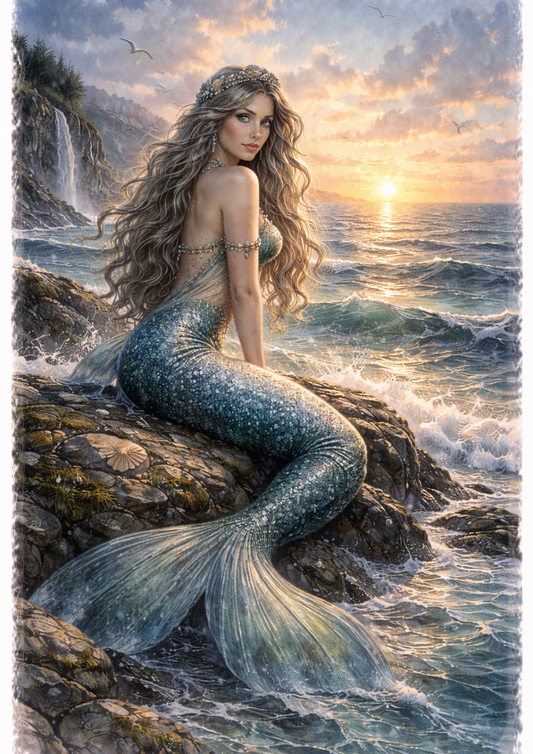 Rice Paper For Decoupage Mermaid Full Cat. No. 8501