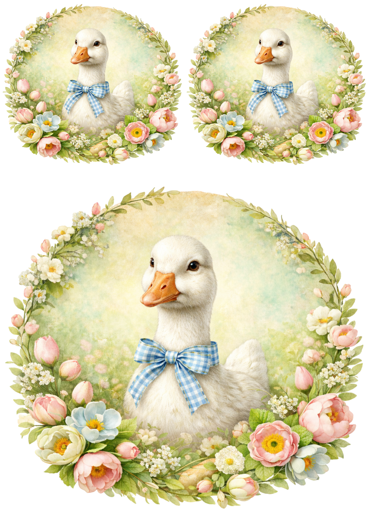 Rice Paper For Decoupage Goose Collage Cat. No. 8514