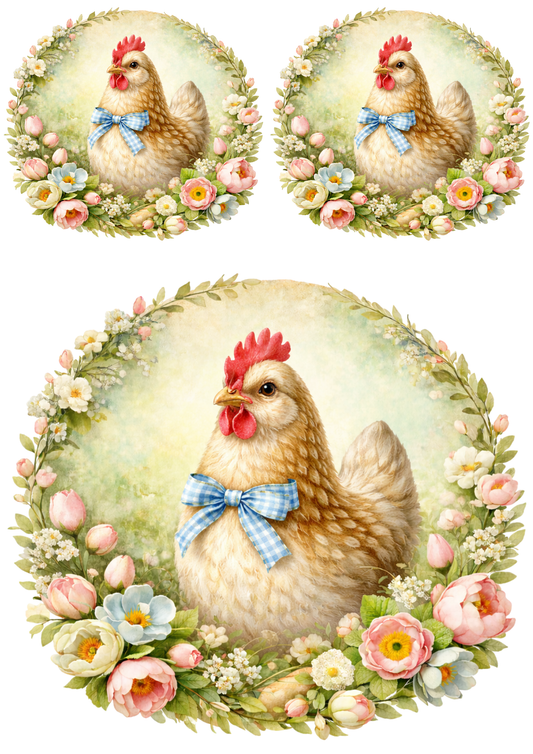 Rice Paper For Decoupage Rooster Collage Cat. No. 8515