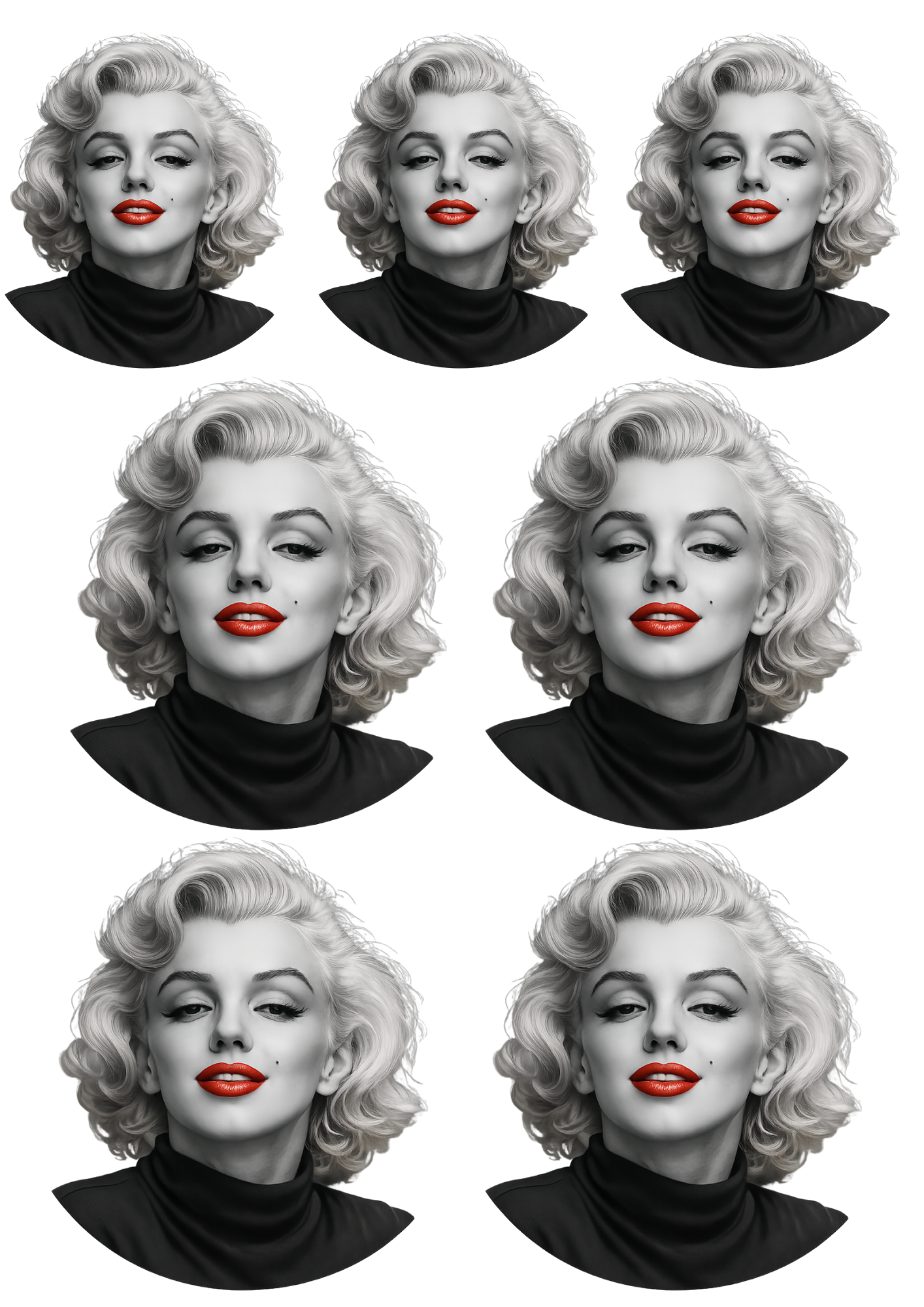 Rice Paper For Decoupage Marilyn Monroe Collage Cat. No. 8527