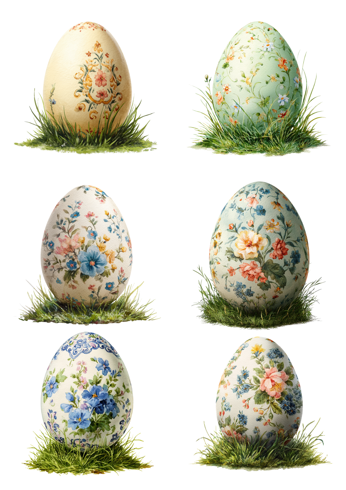 Rice Paper For Decoupage Easter Eggs Collage Cat. No. 8541