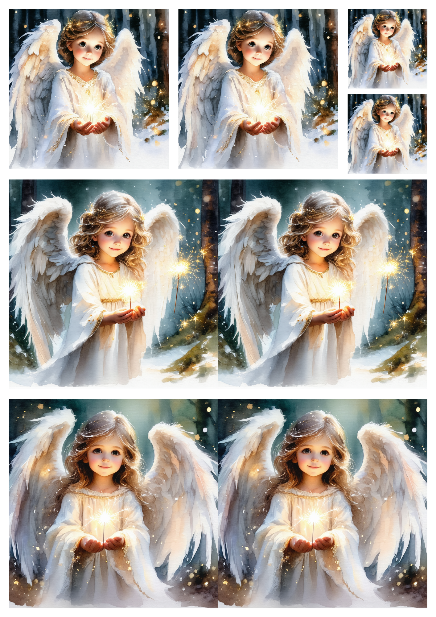 Rice Paper For Decoupage Angel Collage Cat. No. 8545