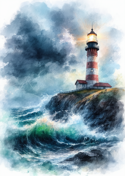 Rice Paper For Decoupage Lighthouse Full Cat. No. 8559