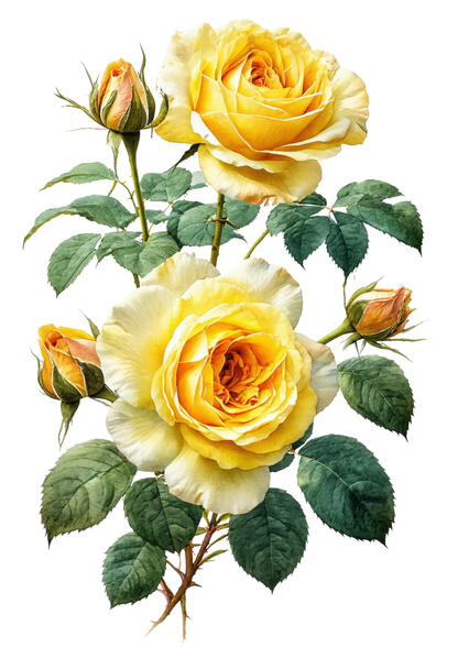 Rice Paper For Decoupage Yellow Rose Full Cat. No. 8561