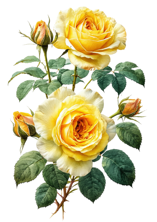 Rice Paper For Decoupage Yellow Rose Full Cat. No. 8561