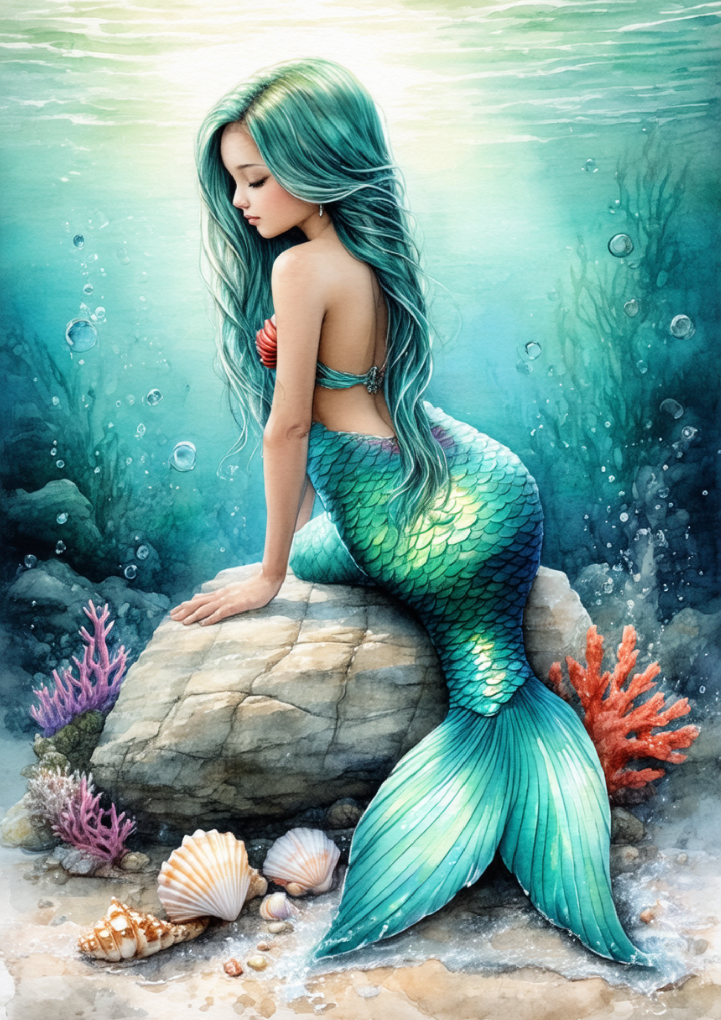 Rice Paper For Decoupage The Little Mermaid Full Cat. No. 8562