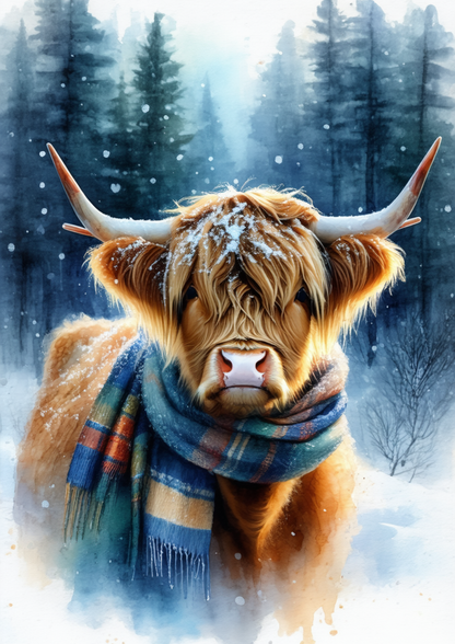 Rice Paper For Decoupage Highland Cow Full Cat. No. 8609
