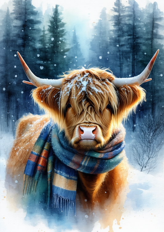 Rice Paper For Decoupage Highland Cow Full Cat. No. 8609