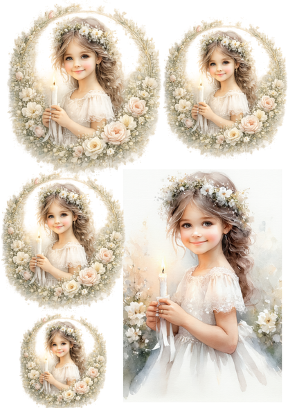 Reispapier für Decoupage, Blumenhintergrund, vollständig, Kat. Nr. 4809
