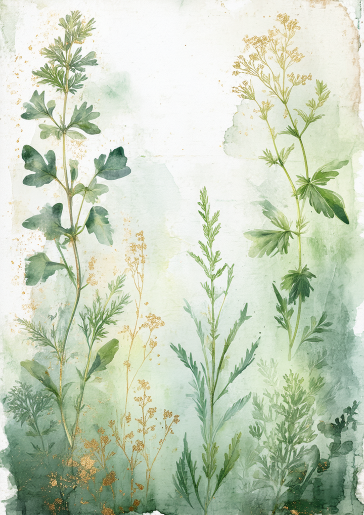 Rice Paper For Decoupage Herbs Journaling Page Full  Cat. No. 8641