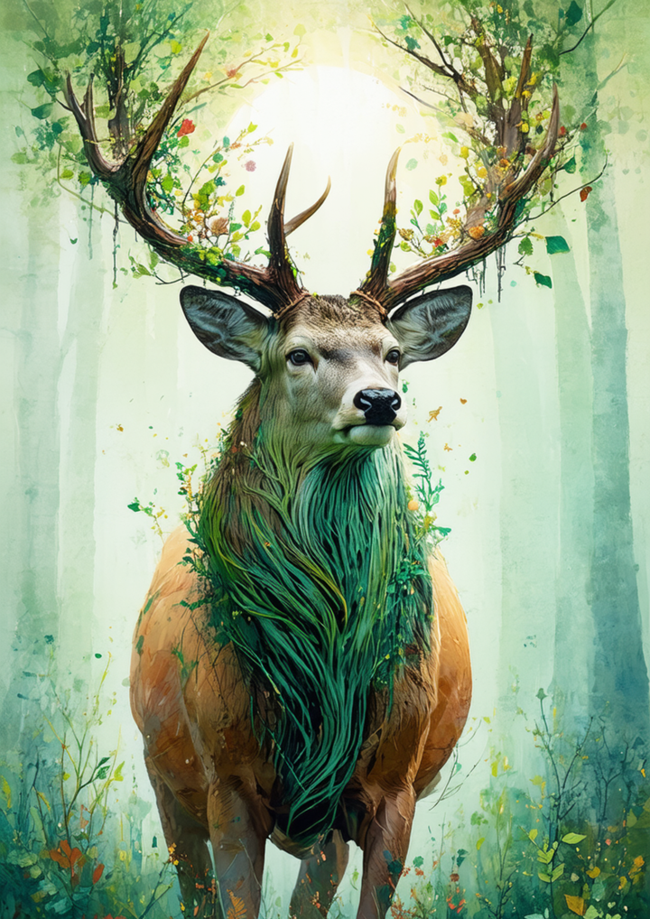Rice Paper For Decoupage Majestic Fairytale Deer Full  Cat. No. 8652