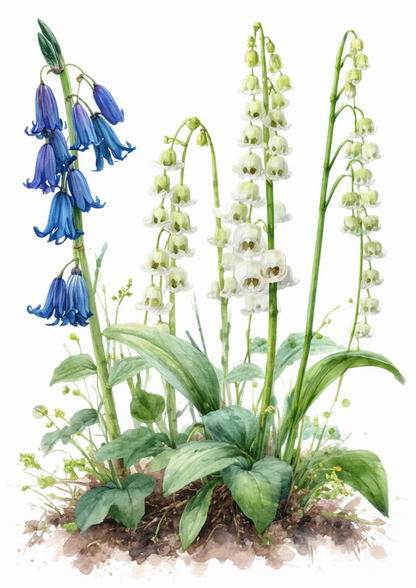Rice Paper For Decoupage Forest Bluebell Flowers Full Cat. No. 8720