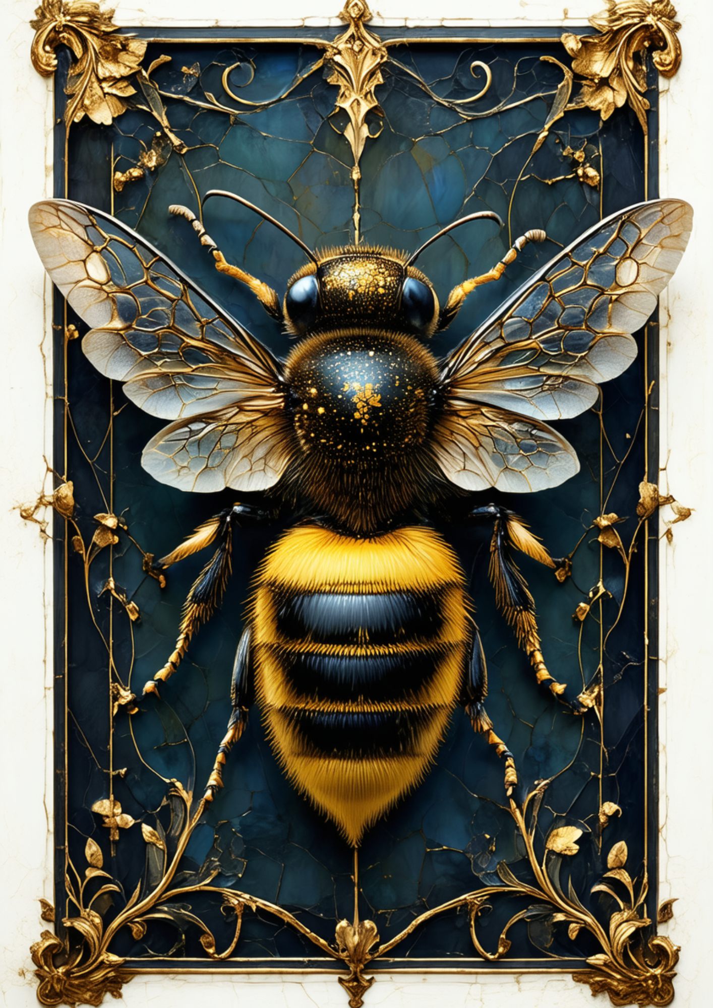 Rice Paper For Decoupage Gothic Bee Full Cat. No. 8725