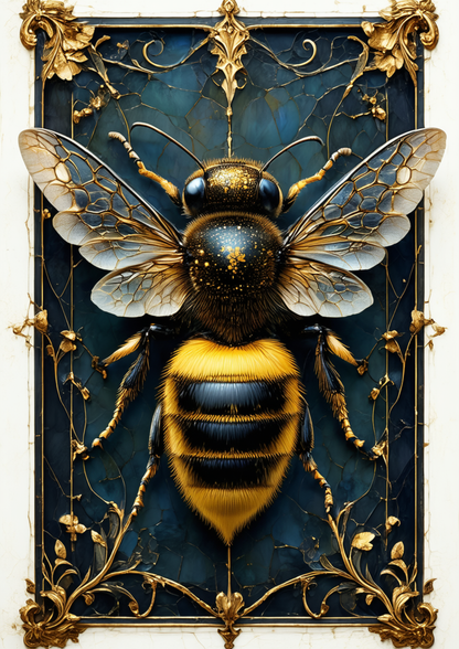 Rice Paper For Decoupage Gothic Bee Full Cat. No. 8725