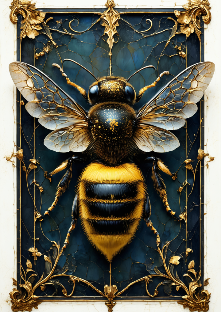 Rice Paper For Decoupage Gothic Bee Full Cat. No. 8725