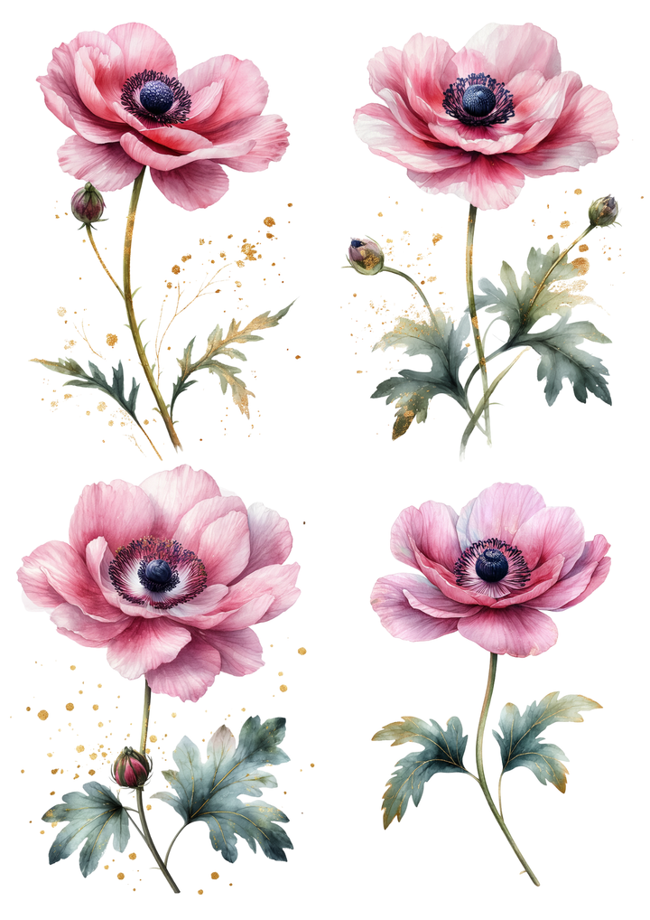 Reispapier für Decoupage, Blumenhintergrund, vollständig, Kat. Nr. 4809
