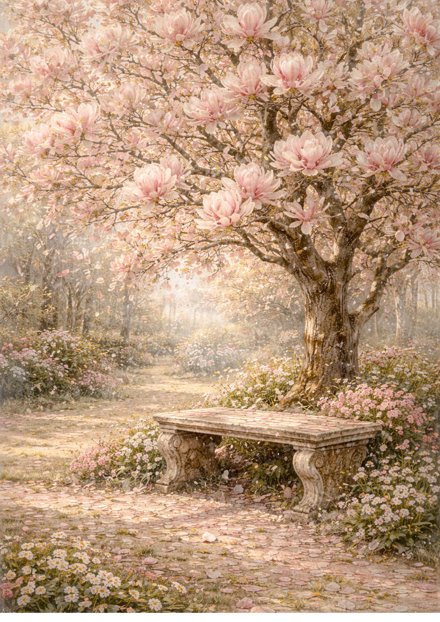 Rice Paper For Decoupage Spring Magnolia Tree Full Cat. No. 8759