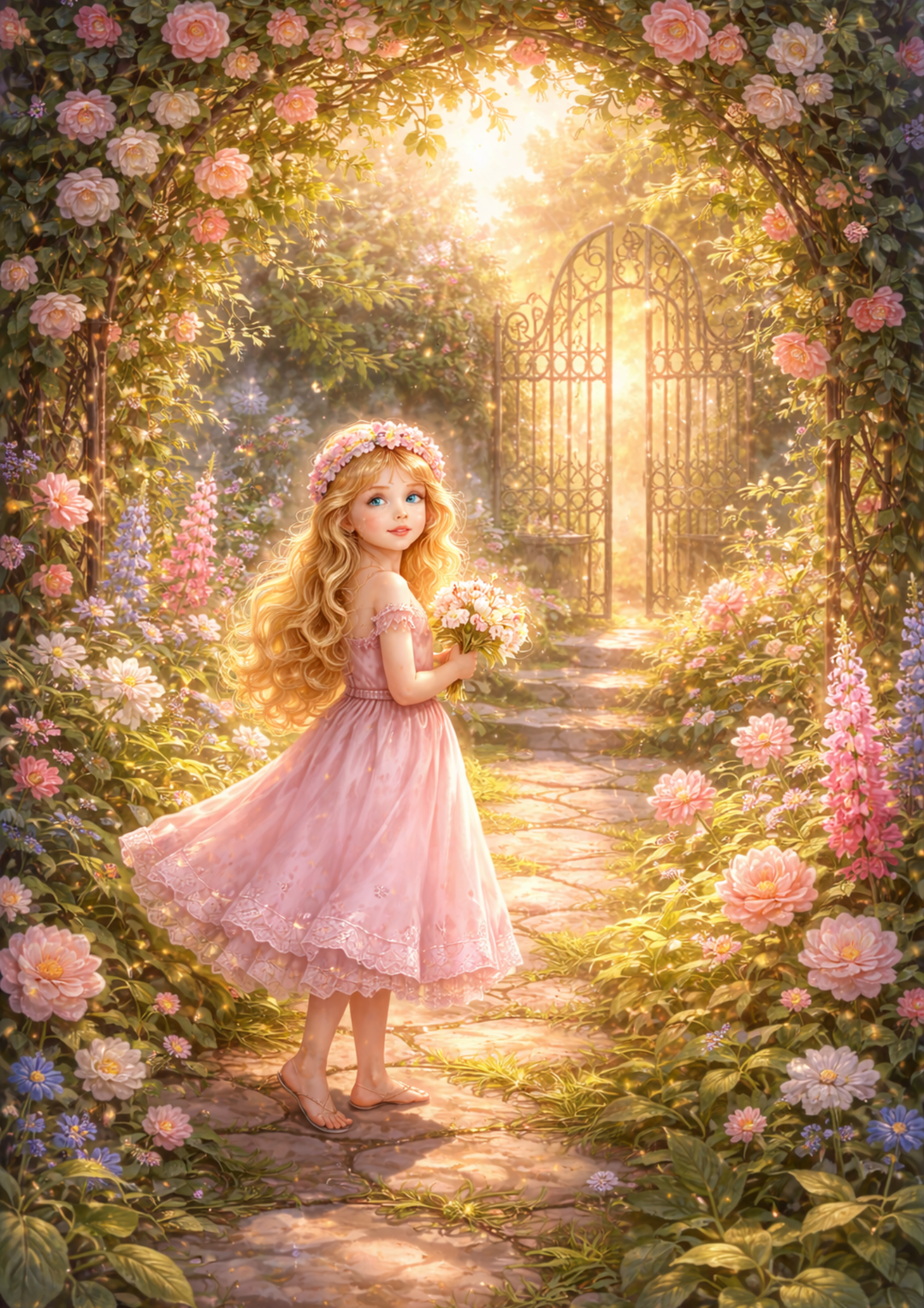 Rice Paper For Decoupage Gate to Secret Garden Full Cat. No. 8767
