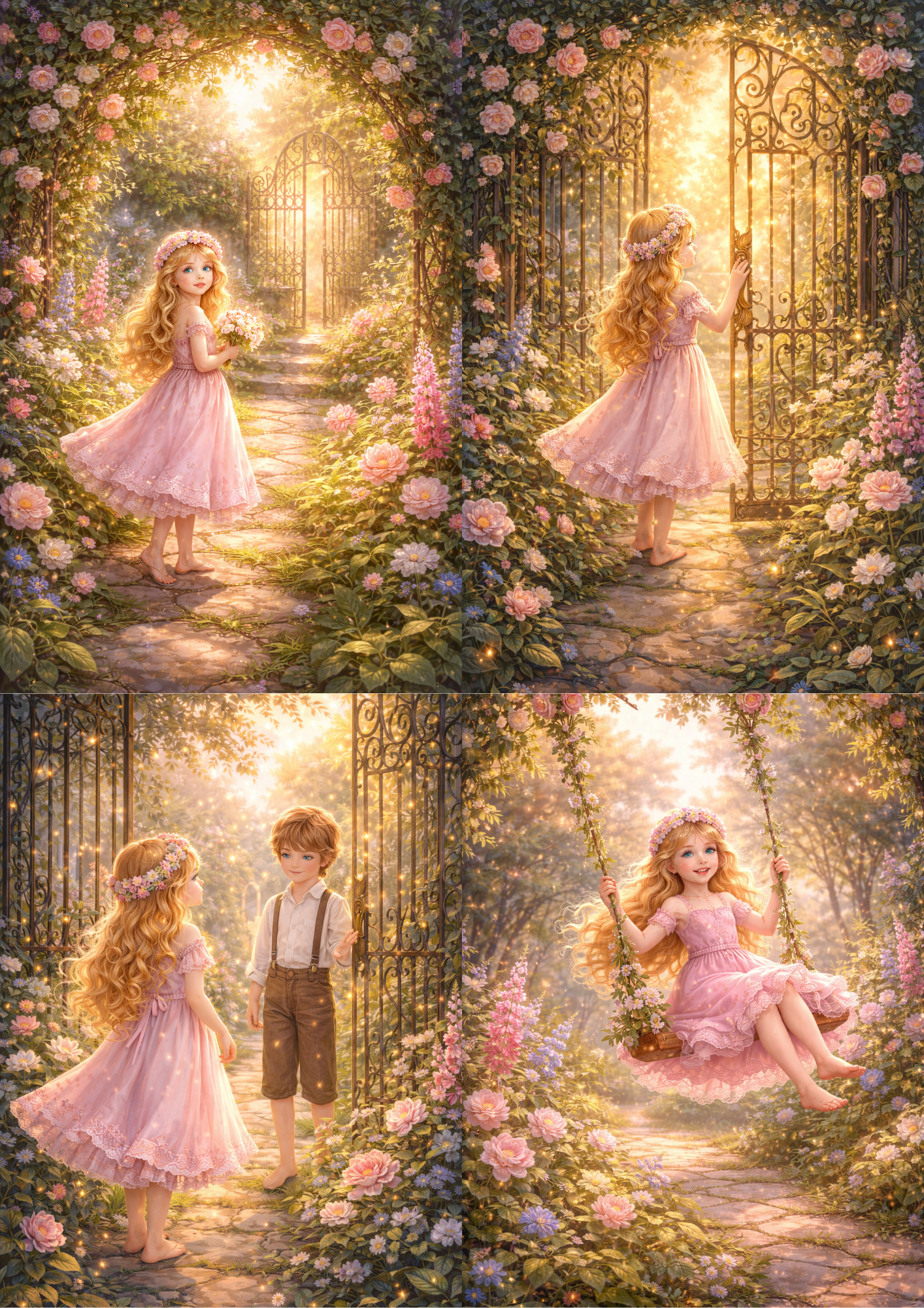 Rice Paper For Decoupage The Secret Garden Collage Cat. No. 8771