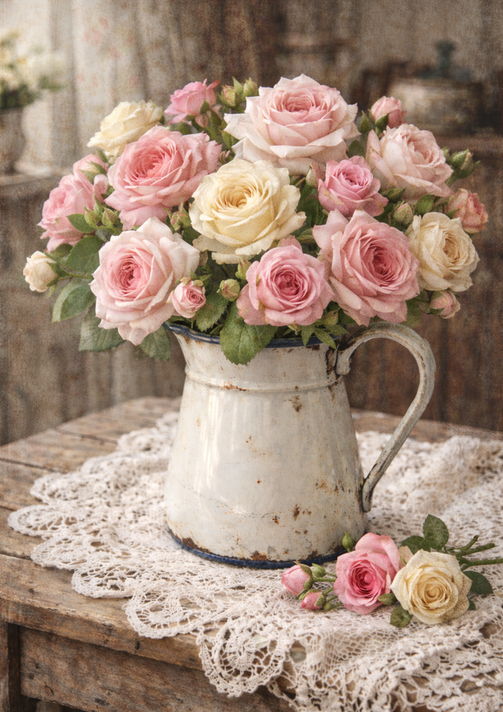 Reispapier für Decoupage, Blumenhintergrund, vollständig, Kat. Nr. 4809