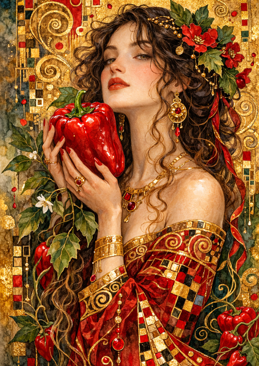 Rice Paper For Decoupage Beautiful Woman Portrait in Klimt Style Full  Cat. No. 8824
