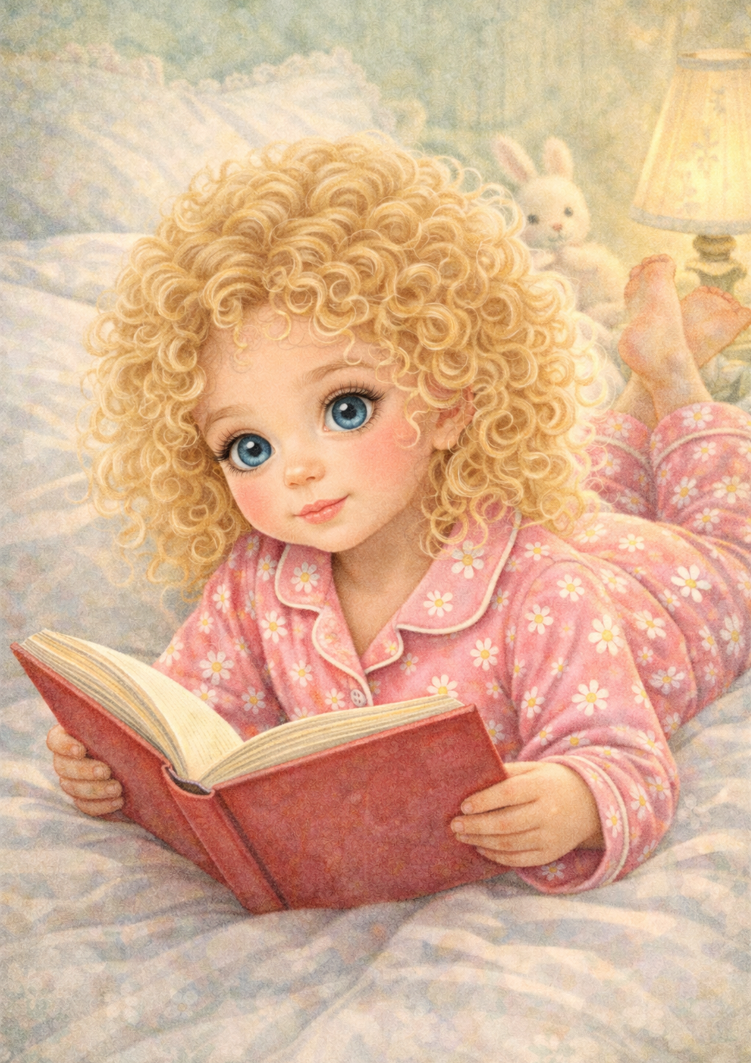 Rice Paper For Decoupage Young Girl Reading Book Full  Cat. No. 8831