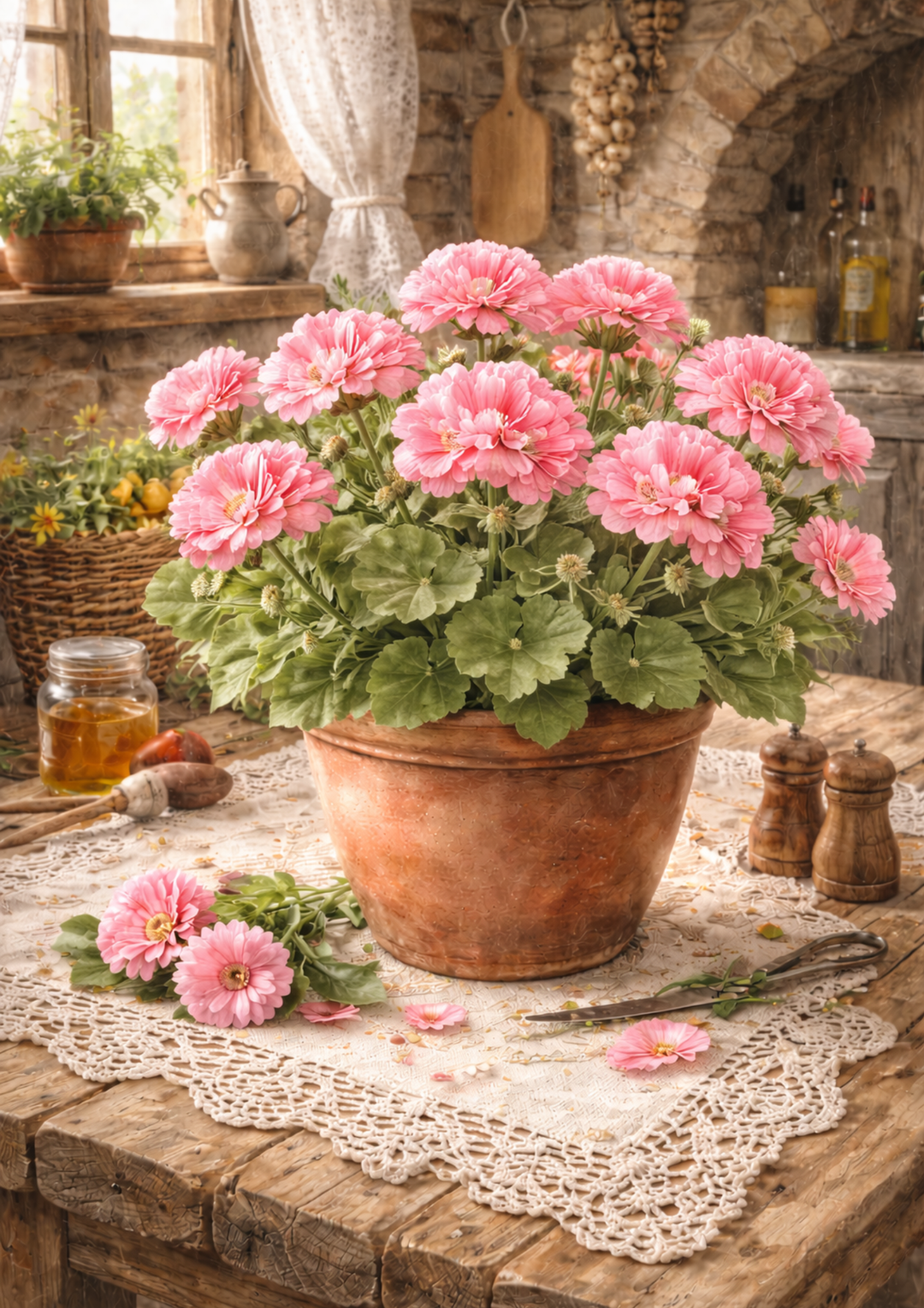 Reispapier für Decoupage, Blumenhintergrund, vollständig, Kat. Nr. 4809